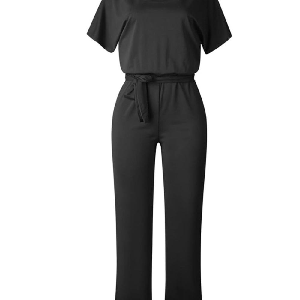 (2) Elegant Jumpsuit with Unique Necklace Detail $35.00ea.
